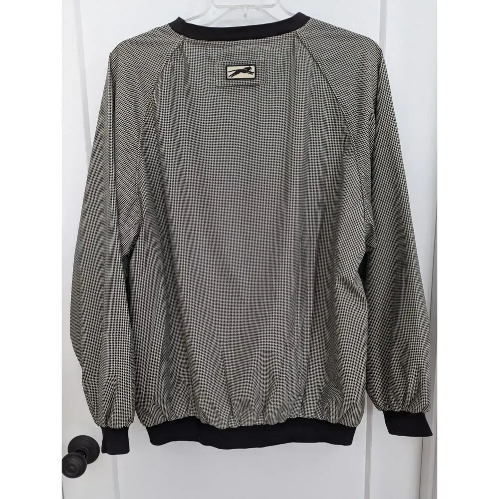 Slazenger Men's XL Jacket Houndstooth Embroidery Microfiber Pullover